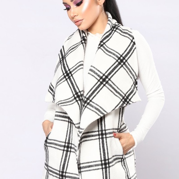 Plaid wool vest - Picture 2 of 4